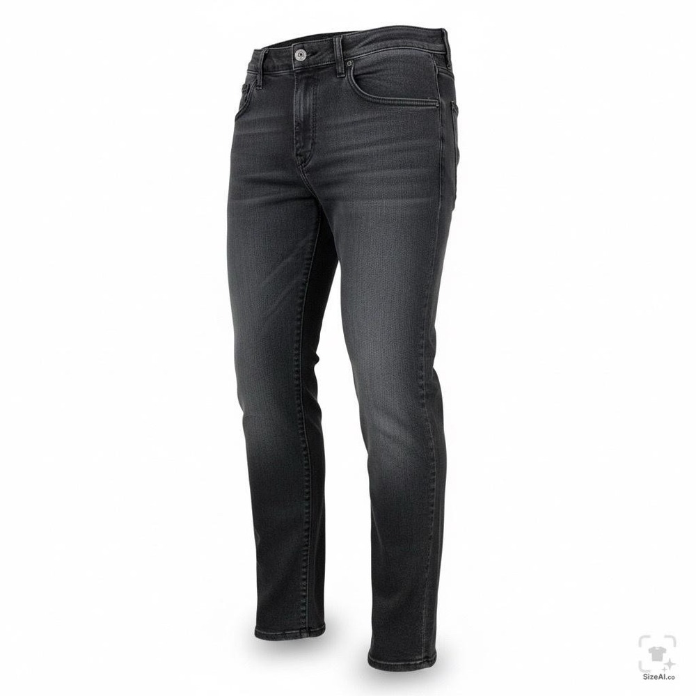 Lucky Brand 110 Slim Jeans Mens 36x32 Gray Charcoal Wash Slim Skinny Zip Fly - Picture 2 of 16